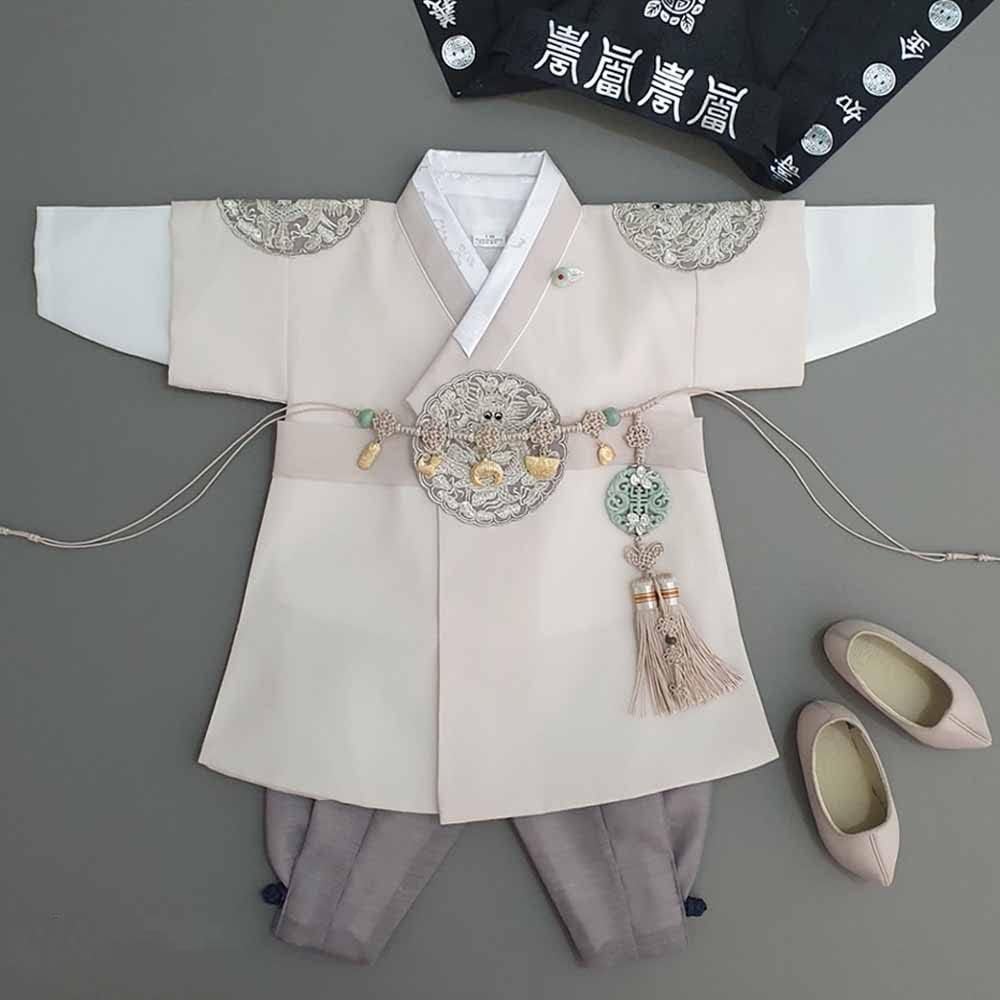 100 Days Korean Traditional Baby Boy Hanbok - Modern Timeless