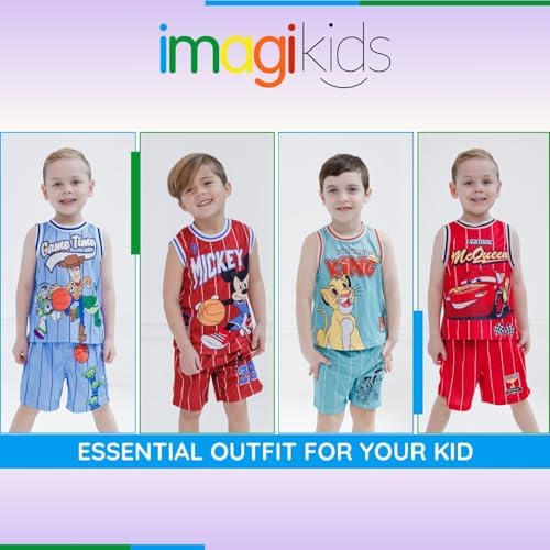 Disney Boys Basketball Jersey Shorts Set Cool Athlete Outfit