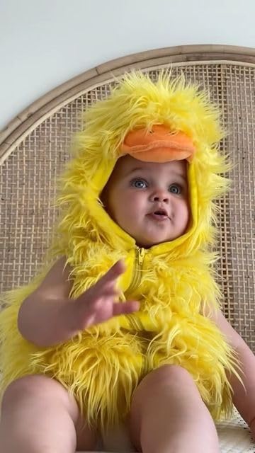 Premium Material Cute Toddler Halloween Furry Duck Costume Kids Zipper Vest
