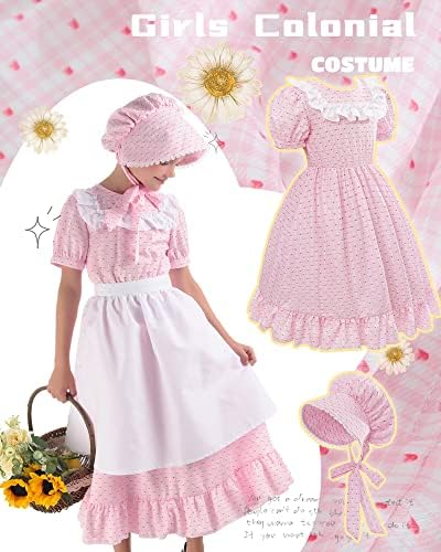 NSPSTT Girls Colonial 1800s Dress Set