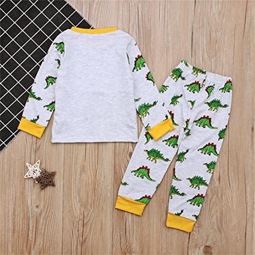 Toddler Boy Polka Dot Dinosaur Long Sleeve Romper Set