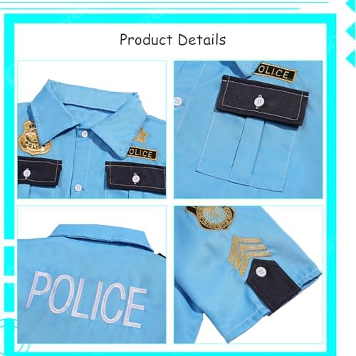Ruimeier Halloween Police Costume Girls Toddler Uniform Set with Accessories