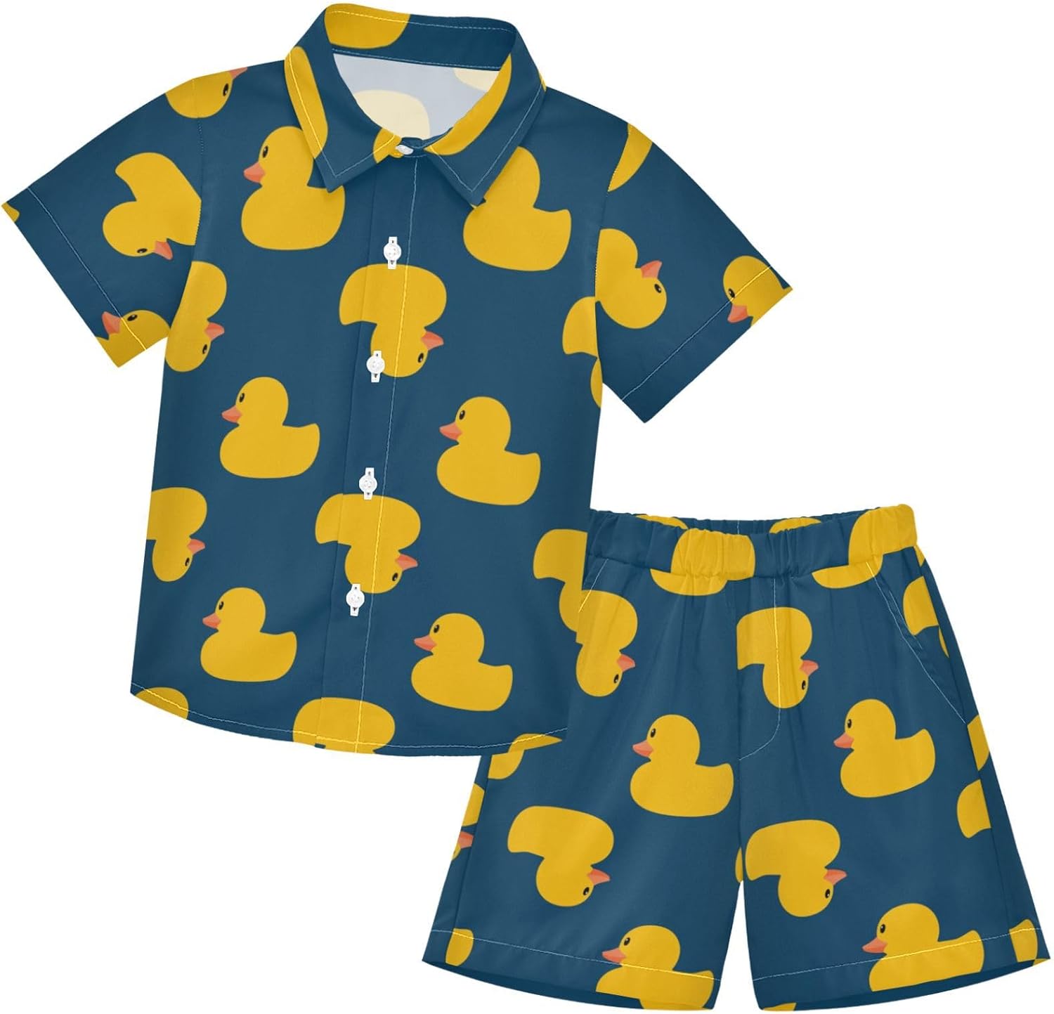 Visesunny Toddler Boys Quick-Dry Casual Shirts Shorts Set