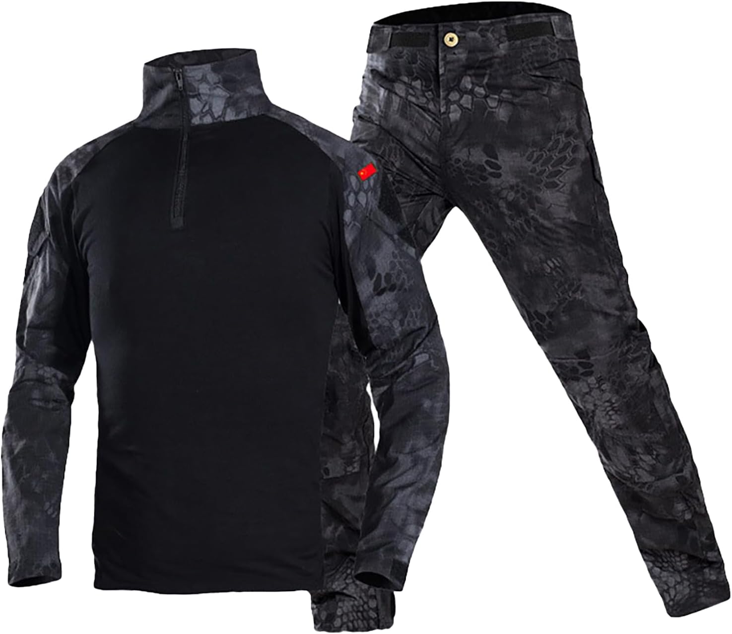 QIYUANT Kids Camouflage Tactical T-Shirt Pants Set Multi-Activity Outdoor Fashion