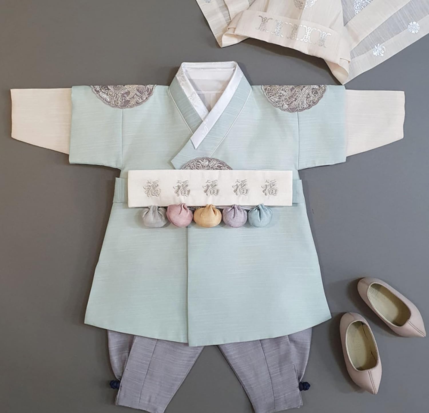 Korean Mint Boy Hanbok 10yo Masculine Traditional