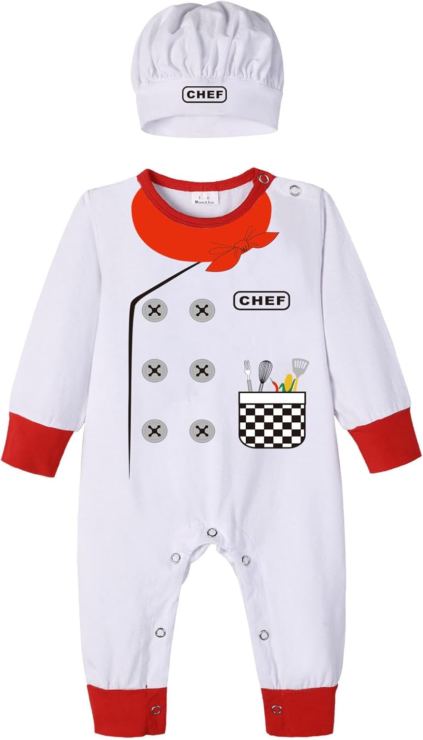 Newborn Astronaut Chef Costume Boys Girls 0-24 Months