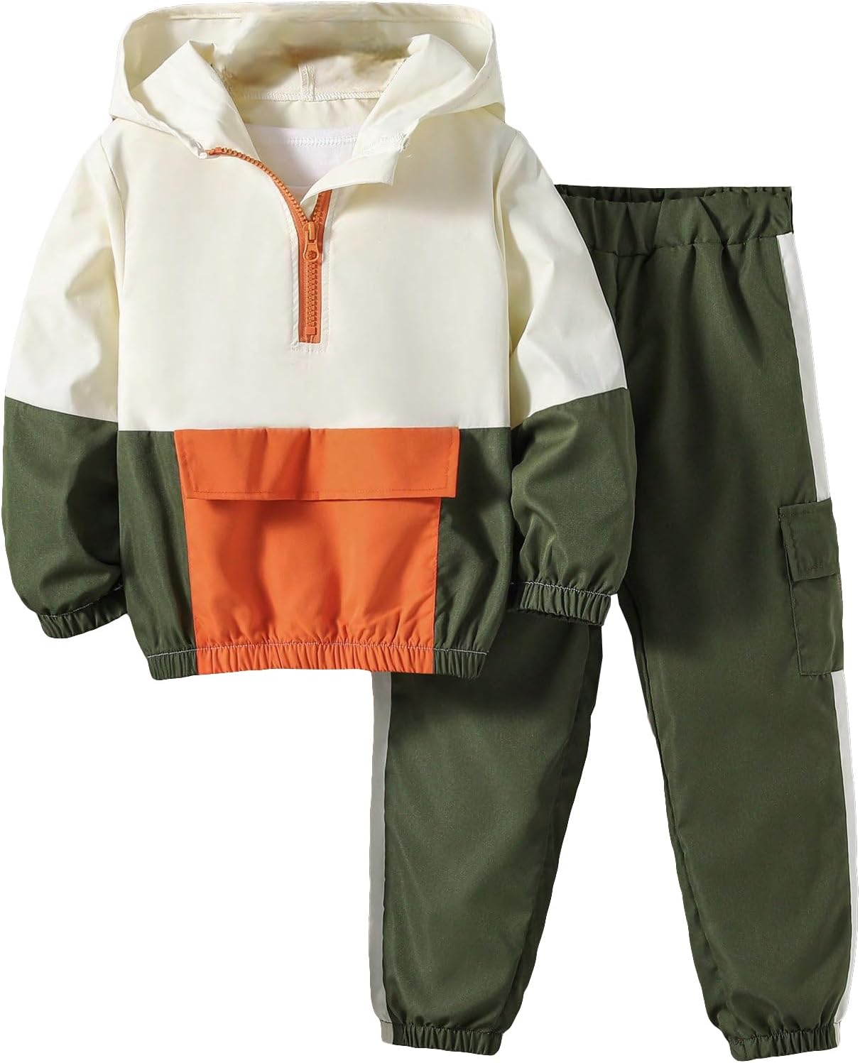 COZYASE Boys Half Zip Pullover Hoodie Pants Set Release the Cold