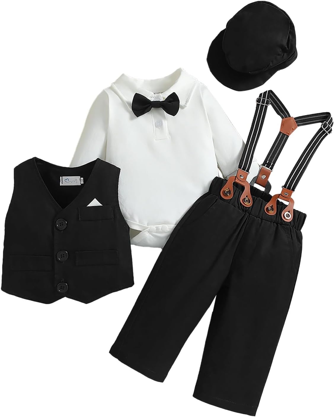 Boys Gentlemans Dress Costume Set for Newborn to 6 Months