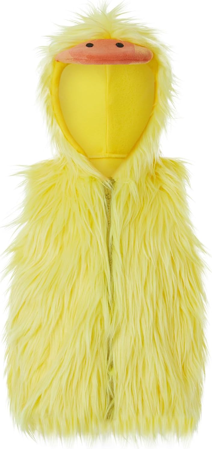 Premium Material Cute Toddler Halloween Furry Duck Costume Kids Zipper Vest