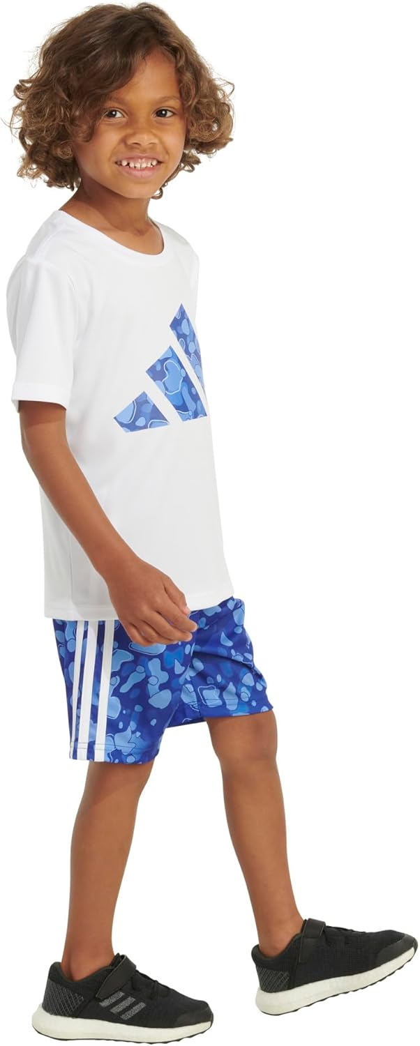 Adidas Boys woodland graphic t-shirt and shorts set