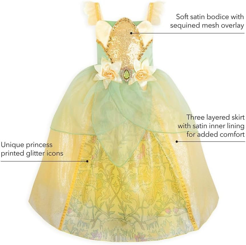 Multicolored Tiana Costume Kids