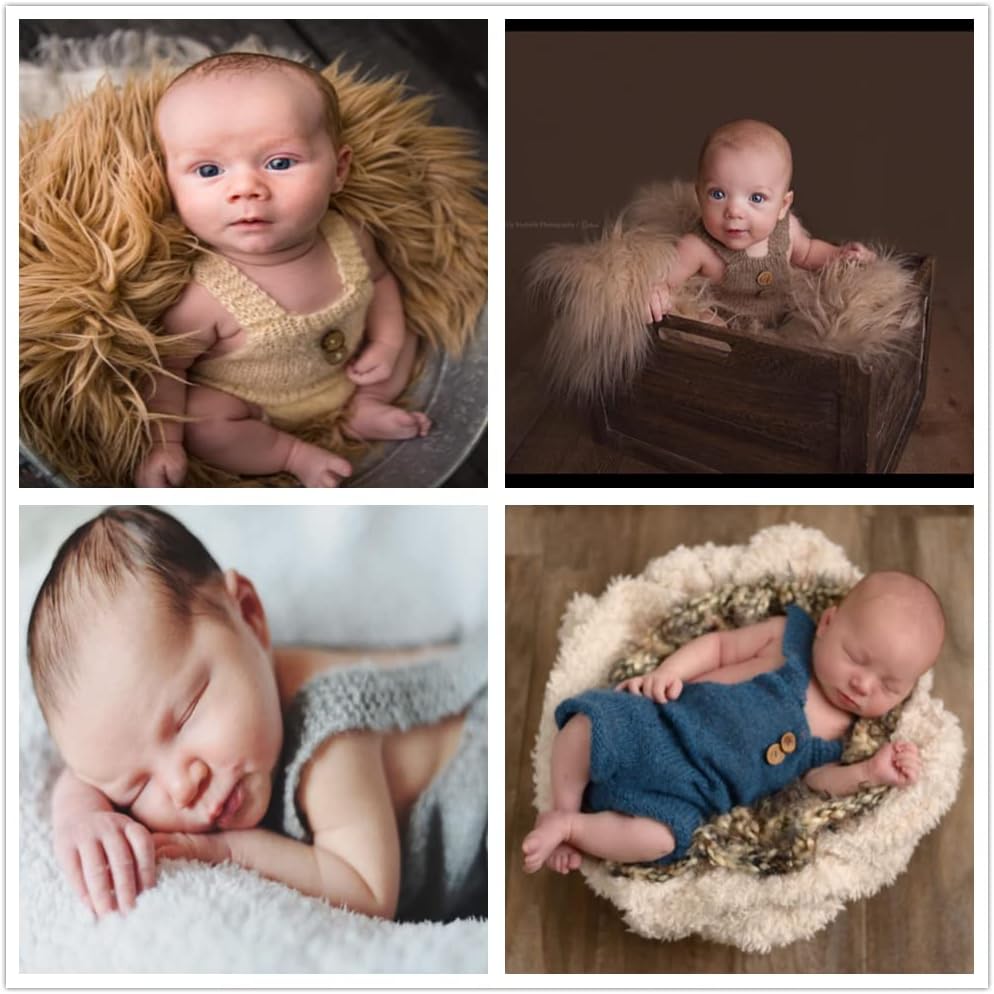 Vemonllas Newborn Photography Romper mohair Crochet Knit