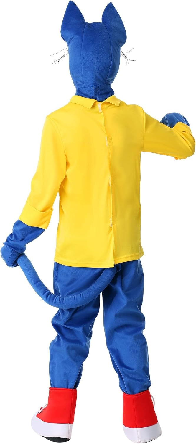 Pete the Cat Halloween Kids Cat Costume Unisex Cute Blue Animal