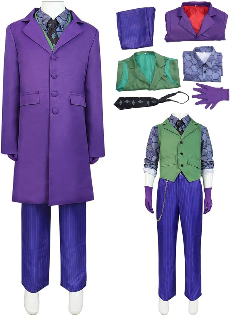 Kubras Joker Costume for Kids Boys - Halloween Wear
