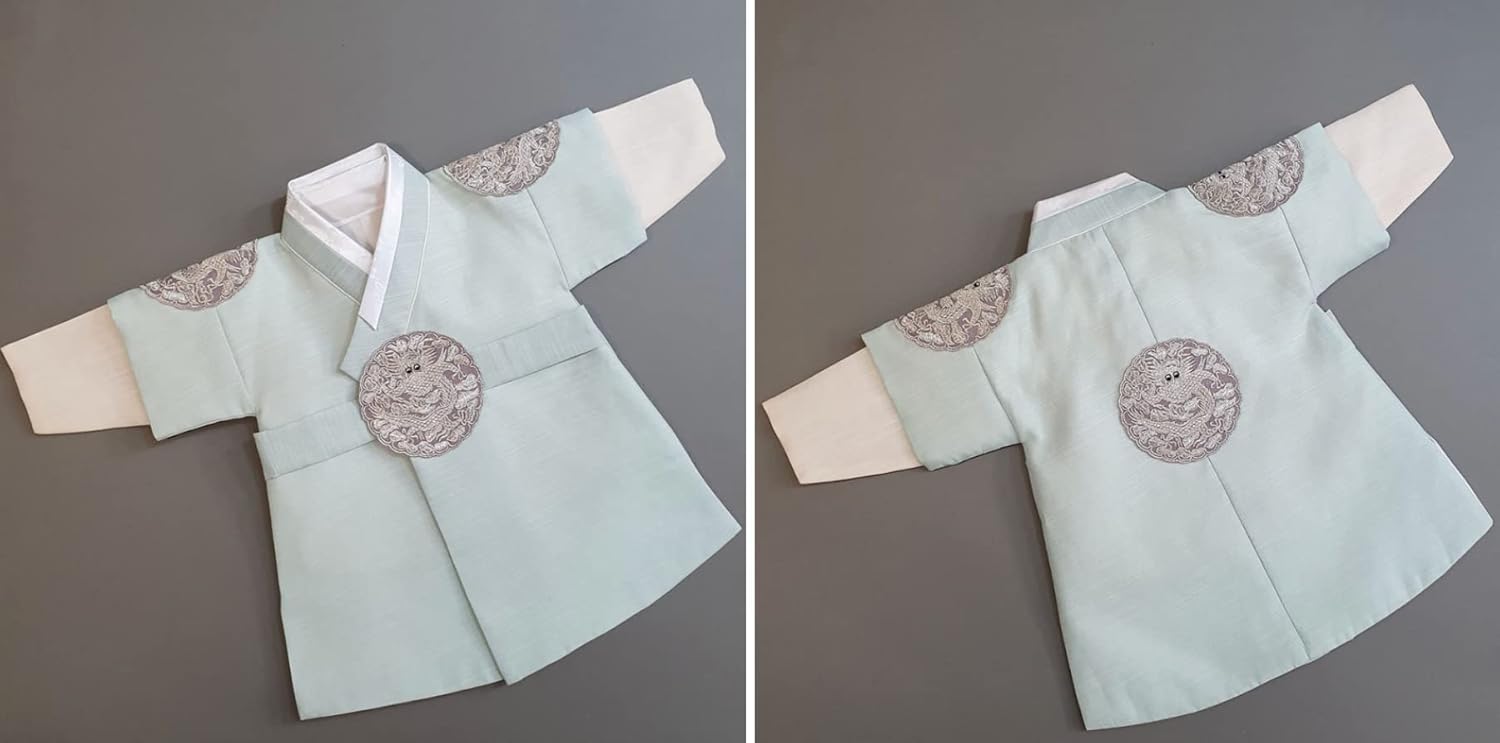 Korean Mint Boy Hanbok 10yo Masculine Traditional