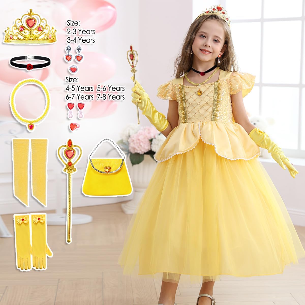 Belle Yellow Princess Costume