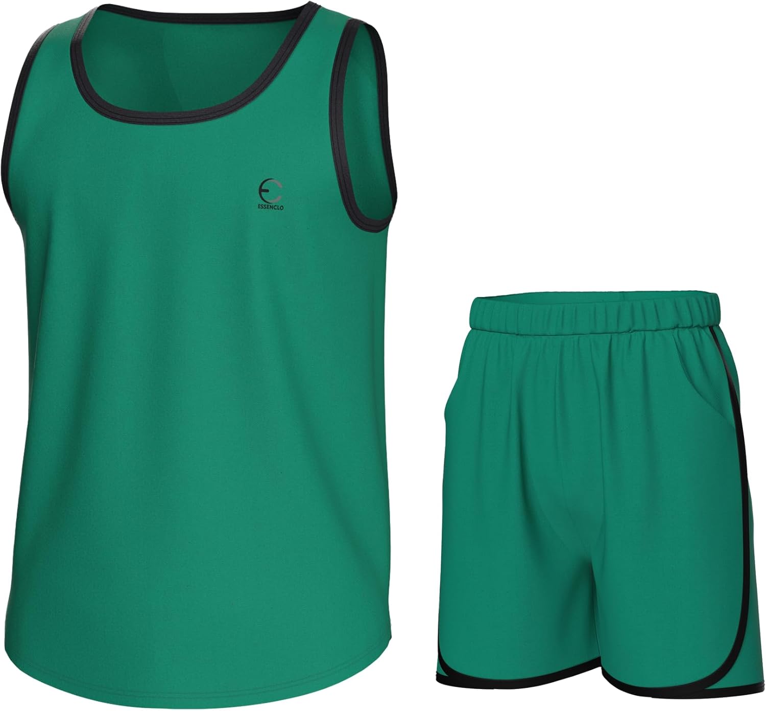 Casual Comfort Boys athletic shorts crew neck tank shirts
