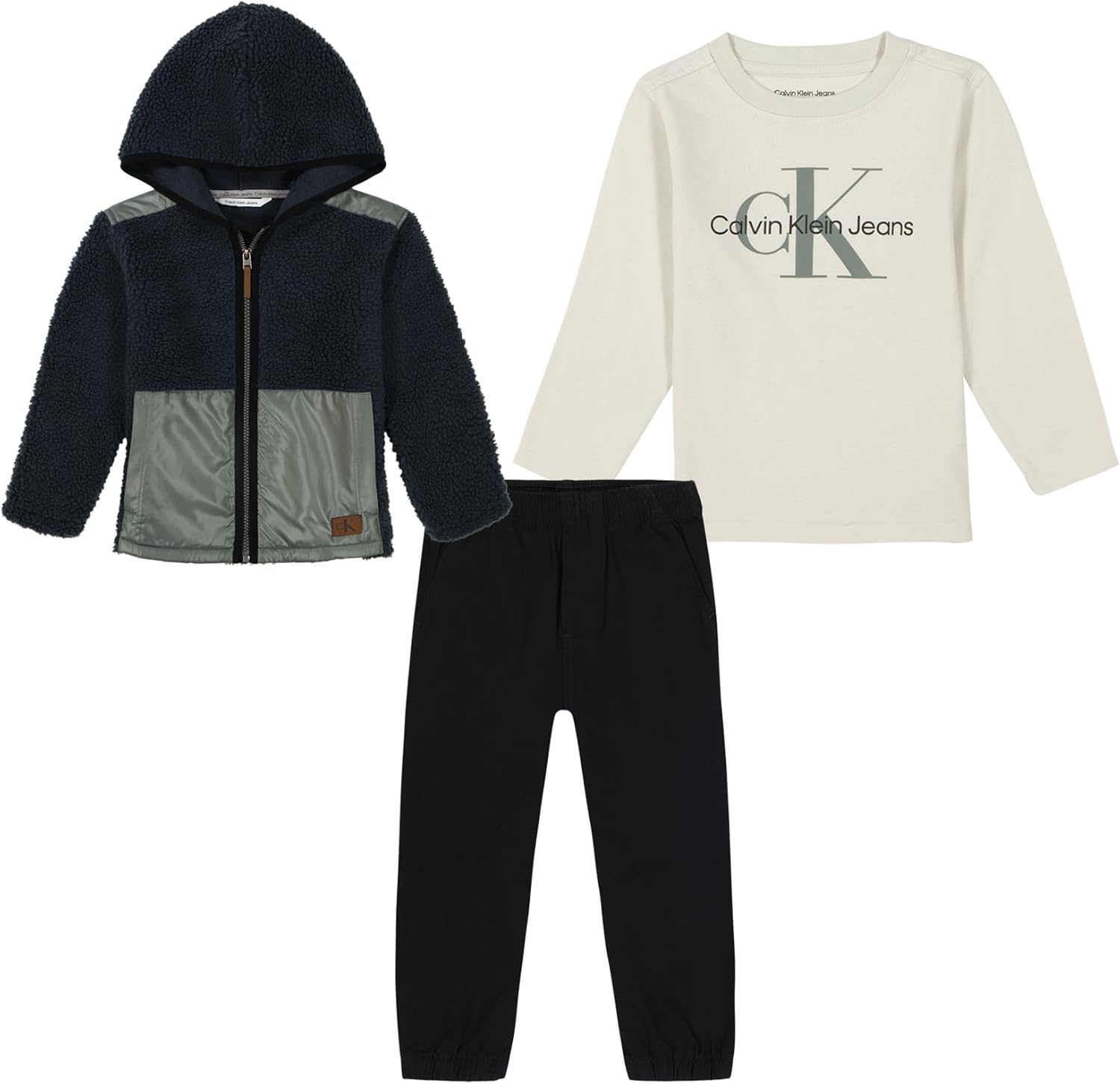 Calvin Klein Boys Sherpa Jacket Pant Set
