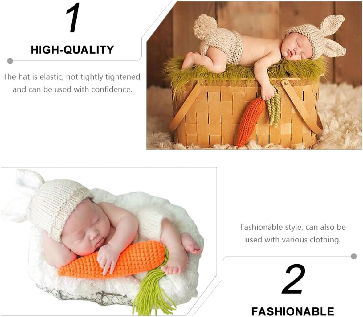 Abaodam Handmade Rabbit Costume for Babies