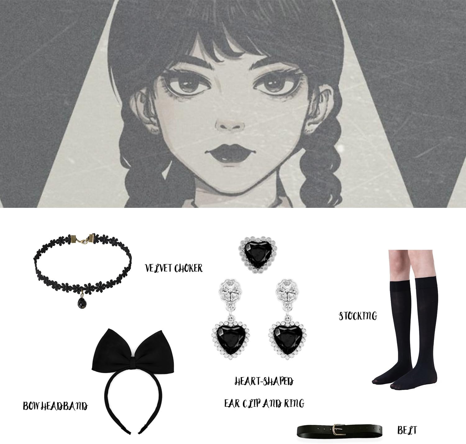 Black Gothic Princess Dress for Kids Halloween Costume