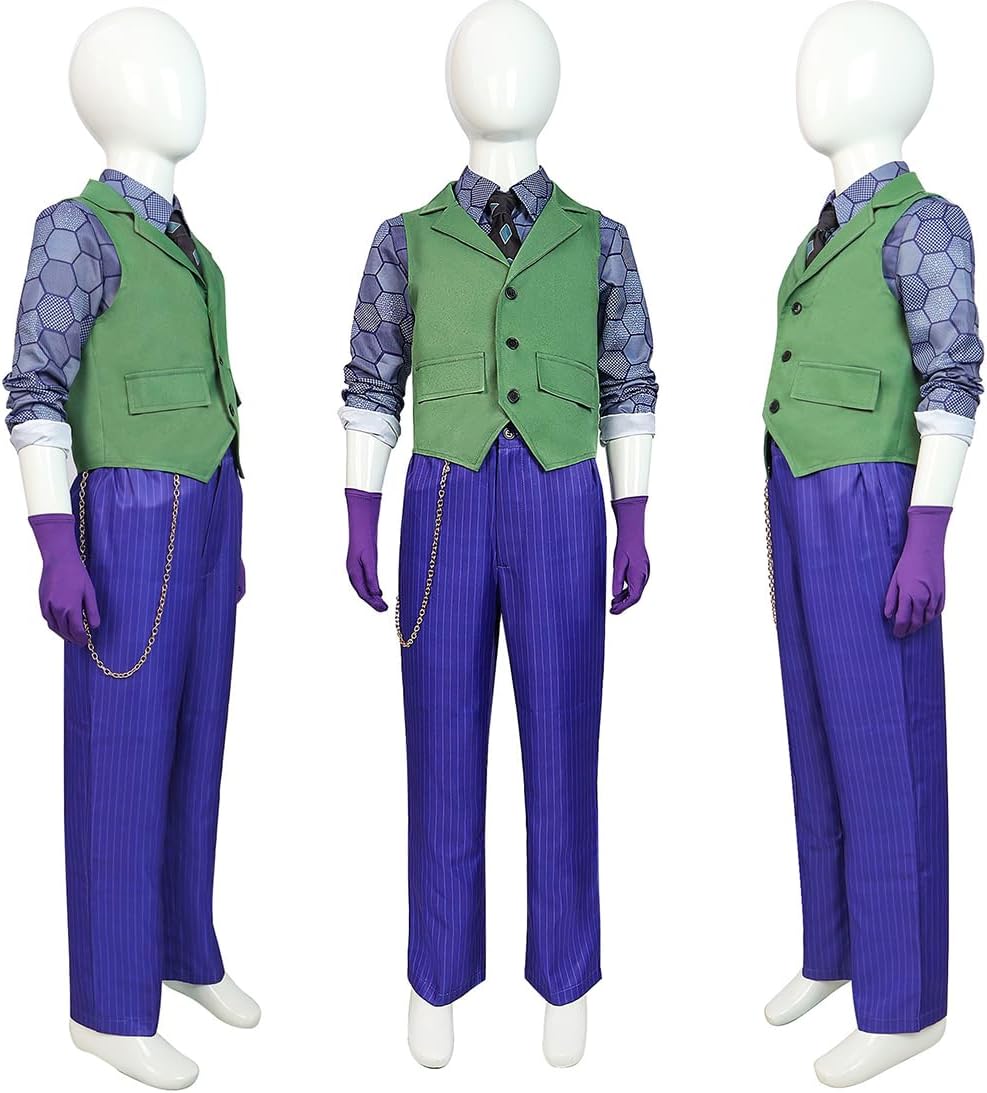 Kubras Joker Costume for Kids Boys - Halloween Wear