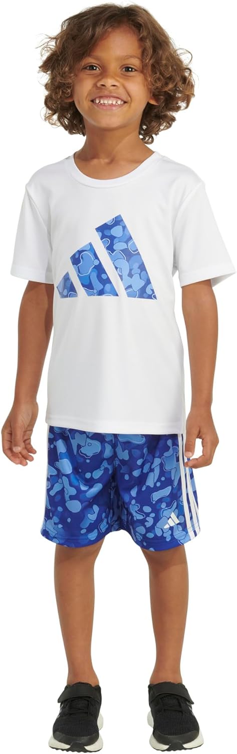 Adidas Boys woodland graphic t-shirt and shorts set