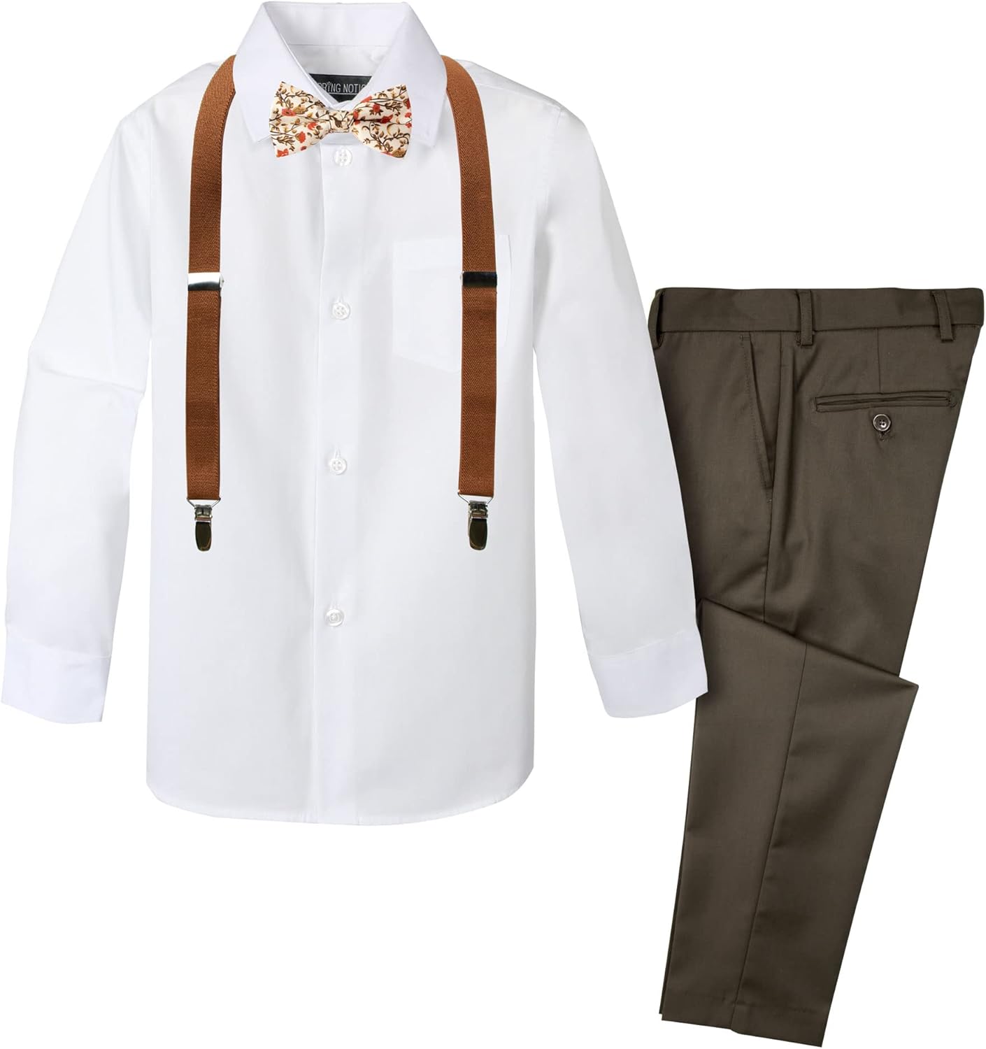Spring Notion Boys 4-Piece suspender outfit customizable option available