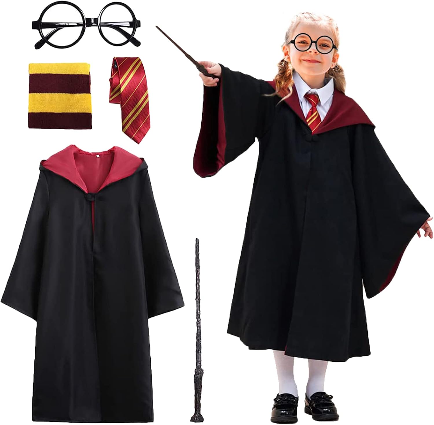 Wizard Costume Party Cosplay Set for Kids