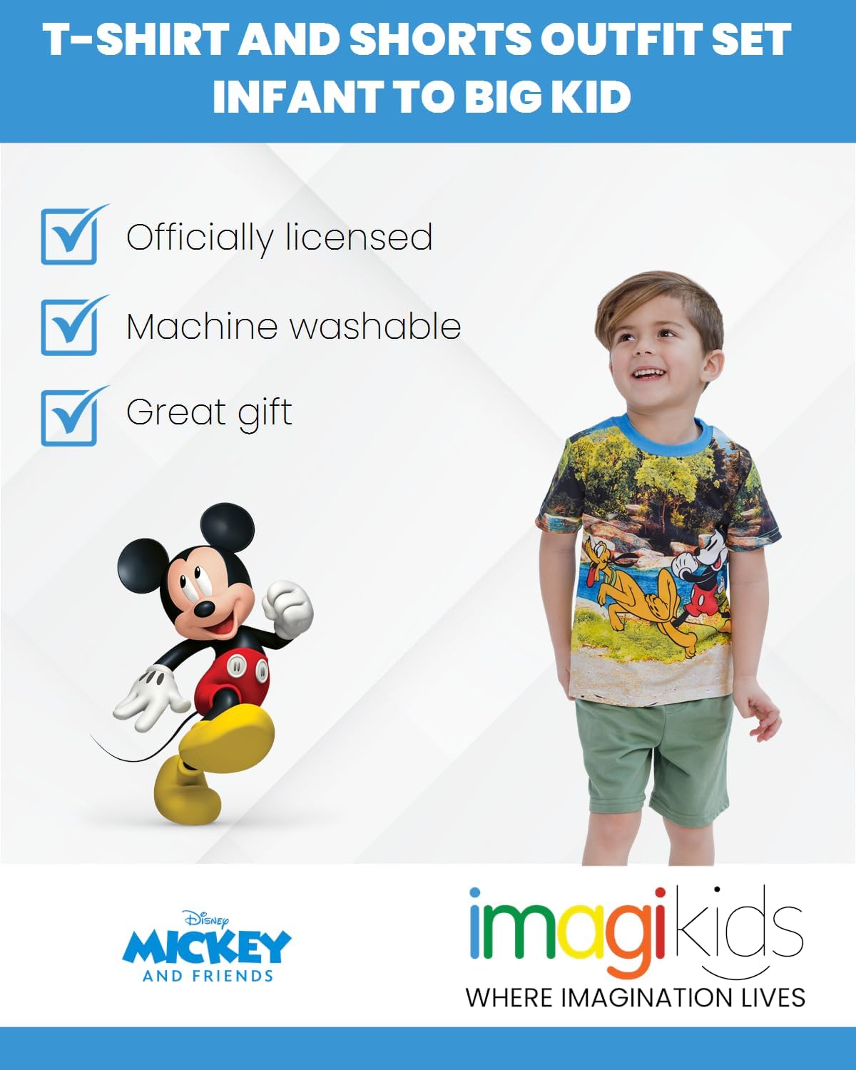 Disney Mickey Mouse July 4th Themed Kids Outfit