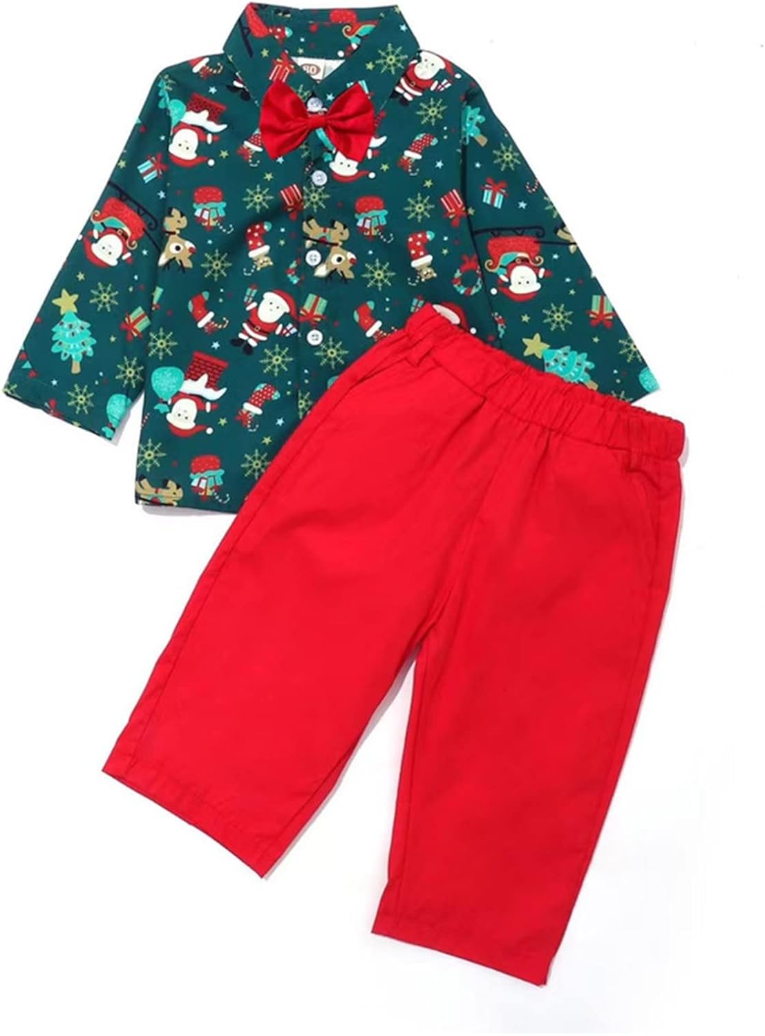 Christmas Toddler Boy Outfit Set - Soft Breathable Festive