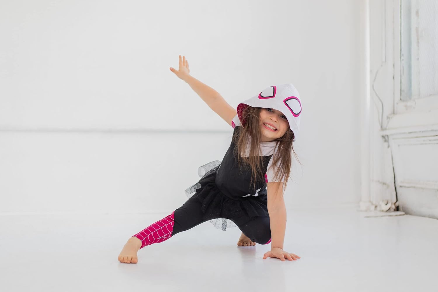 Marvel Avengers Spider-Man Spider-Gwen Captain America Girls Cosplay Toddler Kids Set