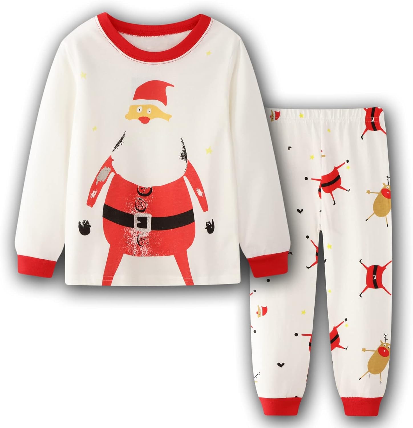 Cotton Long Sleeve Matching Holiday Set Boys Girls