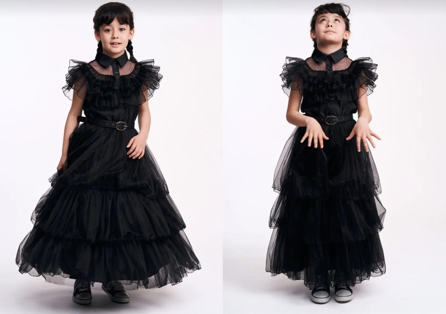 GUUZOGG Wednesday Addams Costume Dress for Girls