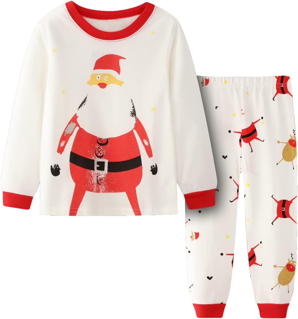 Cotton Long Sleeve Matching Holiday Set Boys Girls