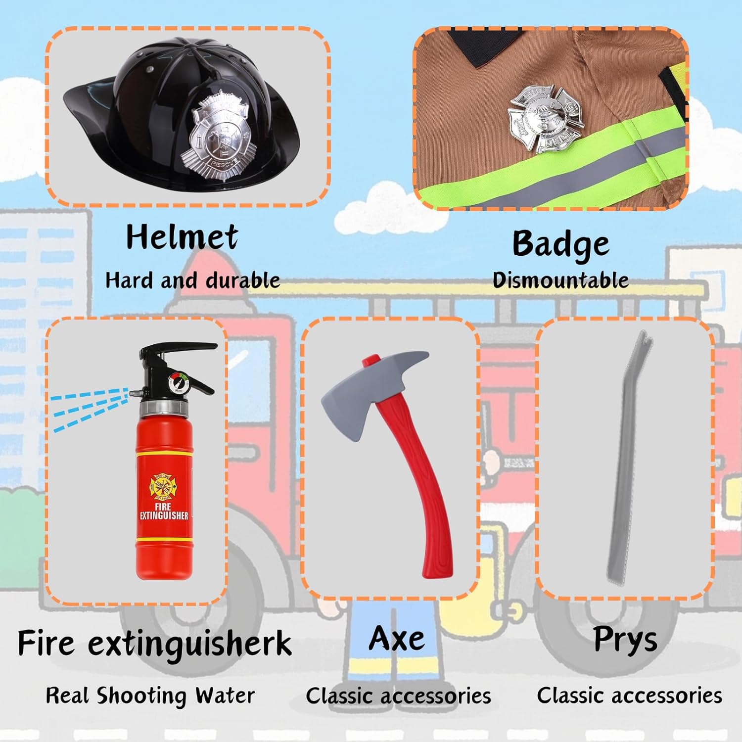 Yolsun Kids Fireman Costume