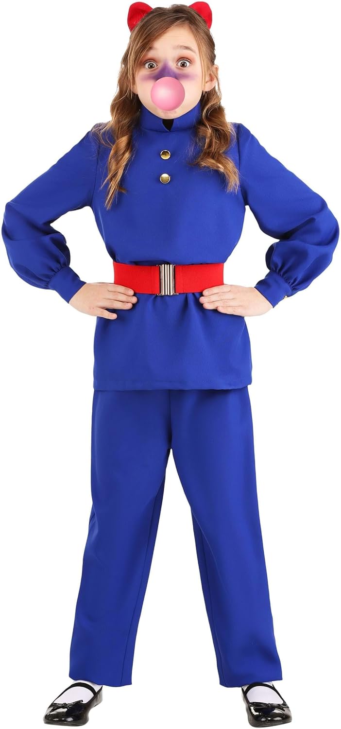 Fun Costume for Kids Violet Jumpsuit with Red Belt