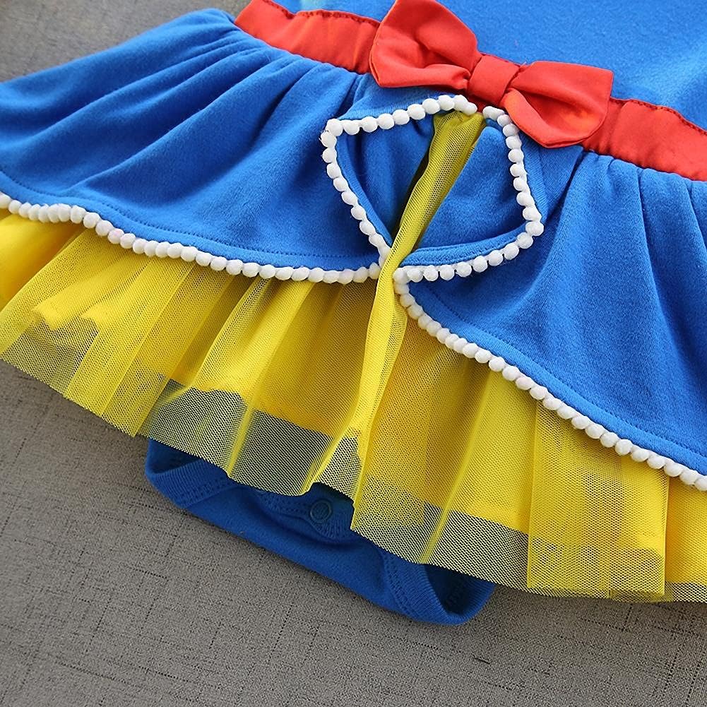 Princess Onesie Romper for Baby Girls Halloween Birthday Party Dress Up