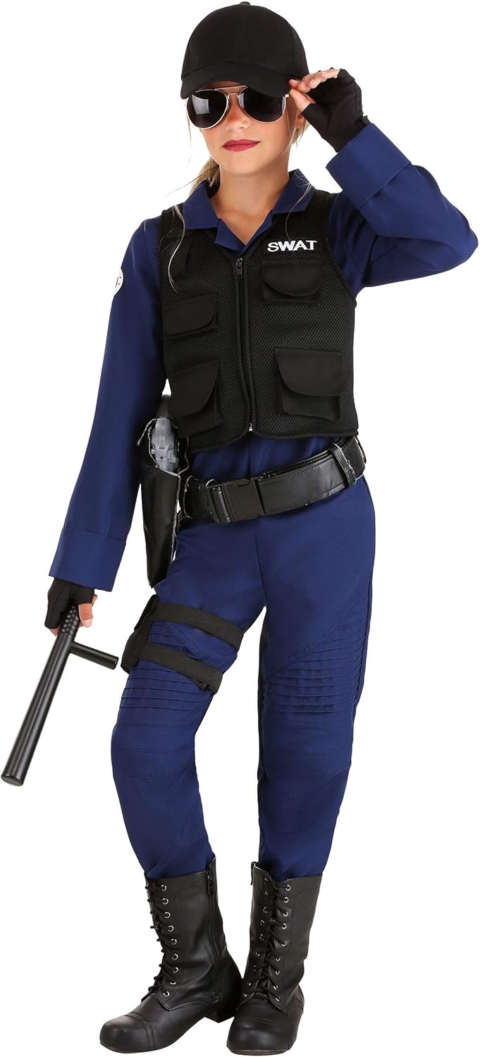 SWAT Team Girl Costume Elite Quality Halloween Party Must-Have