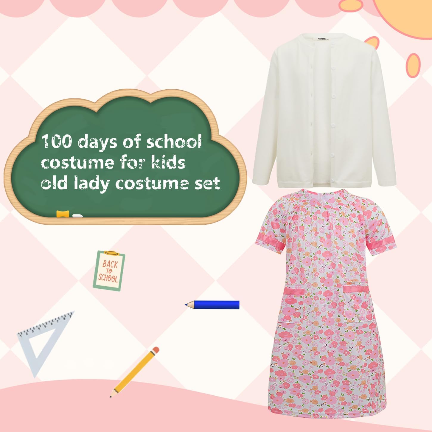 17-Piece Grandma Play Outfit for Girls and Grandma