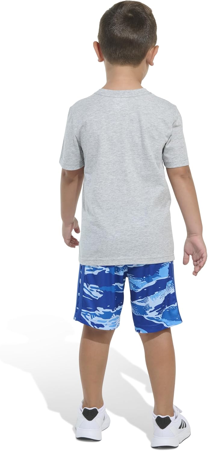 Genuinely Made Adventure-lore Boys Heather Tee Camo Shorts Set
