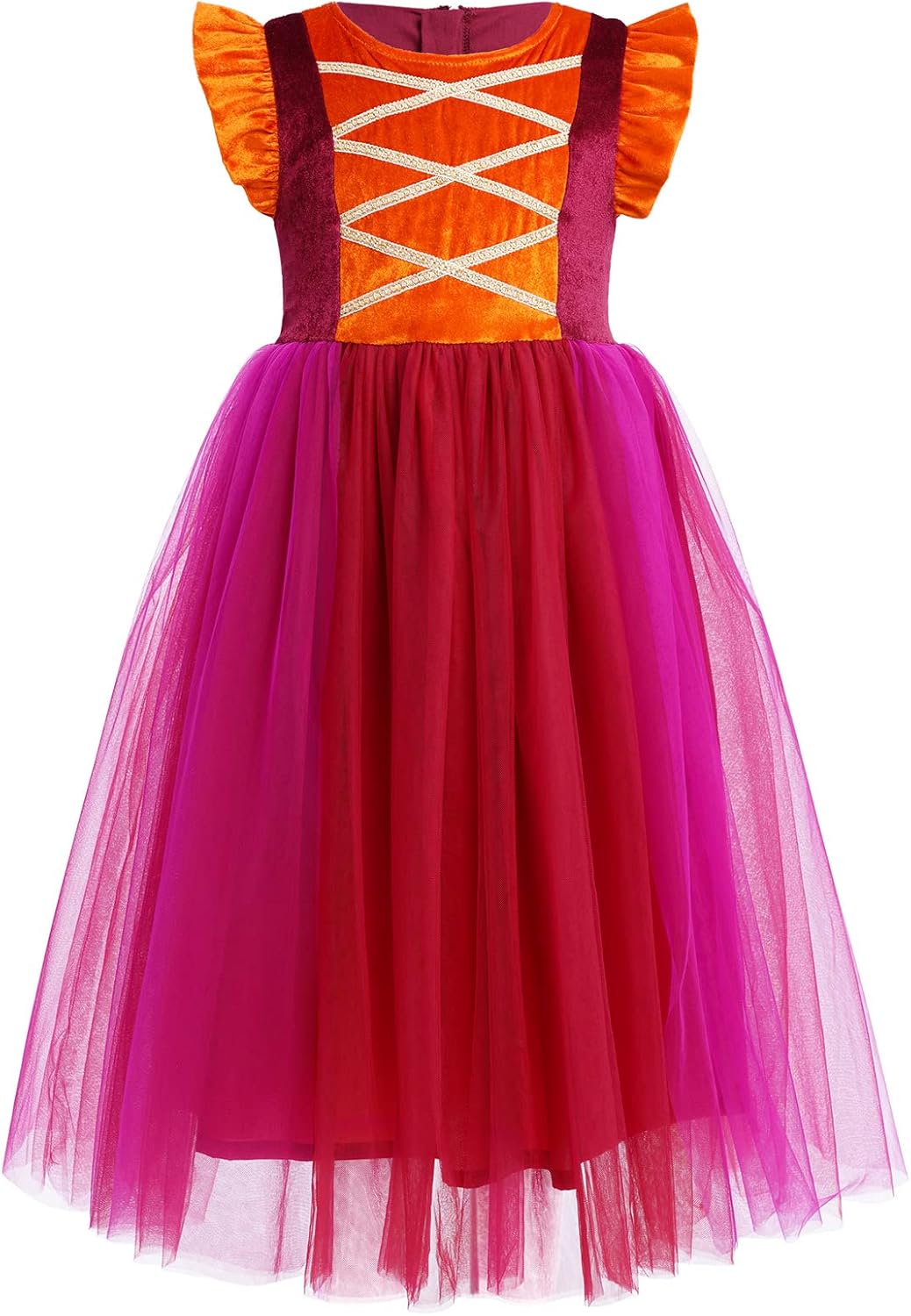 ODIZLI Halloween Kids Girls Tulie Dress costume with accessories