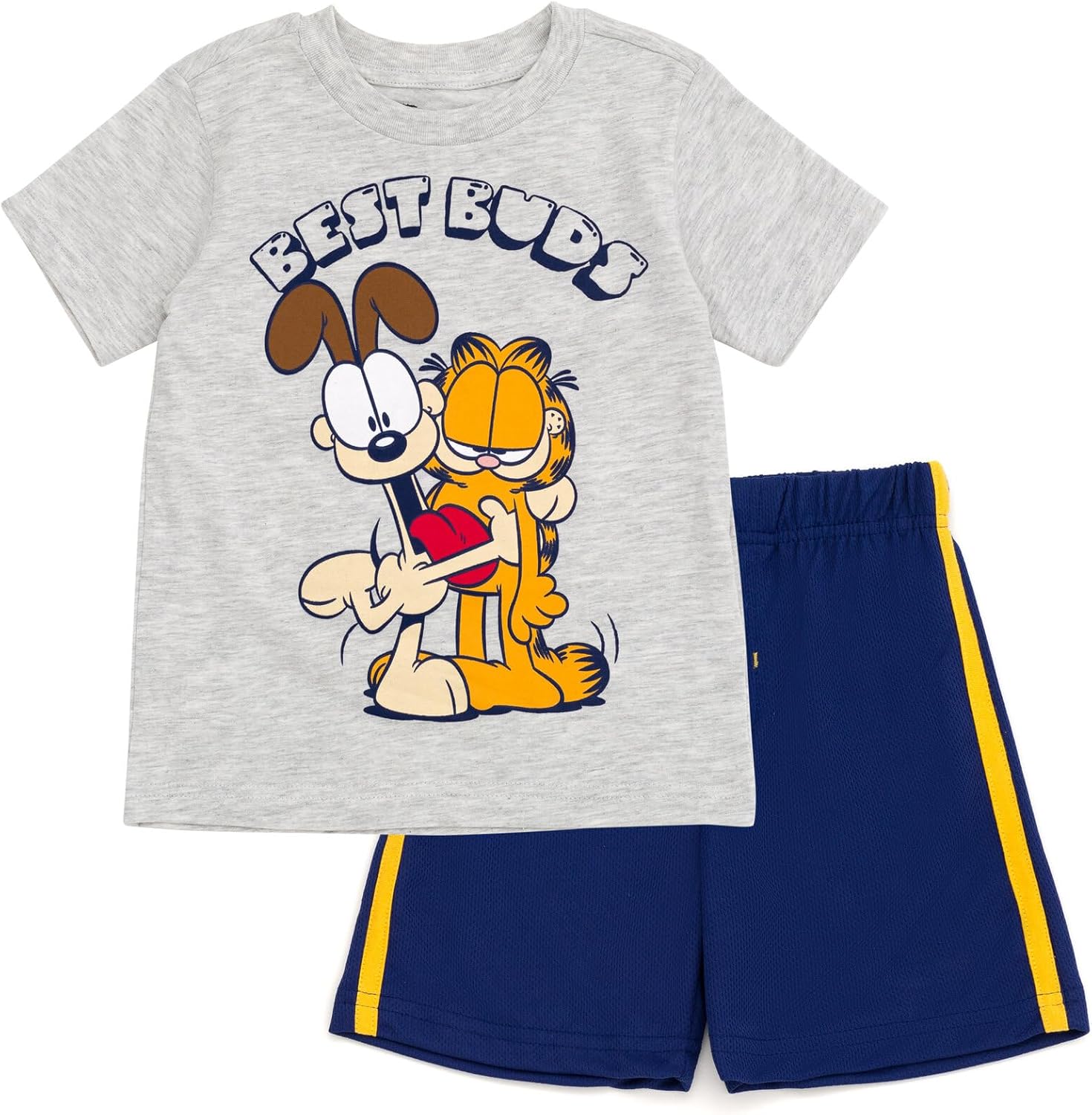 Garfield T-Shirt and Mesh Shorts Outfit Set for Kids