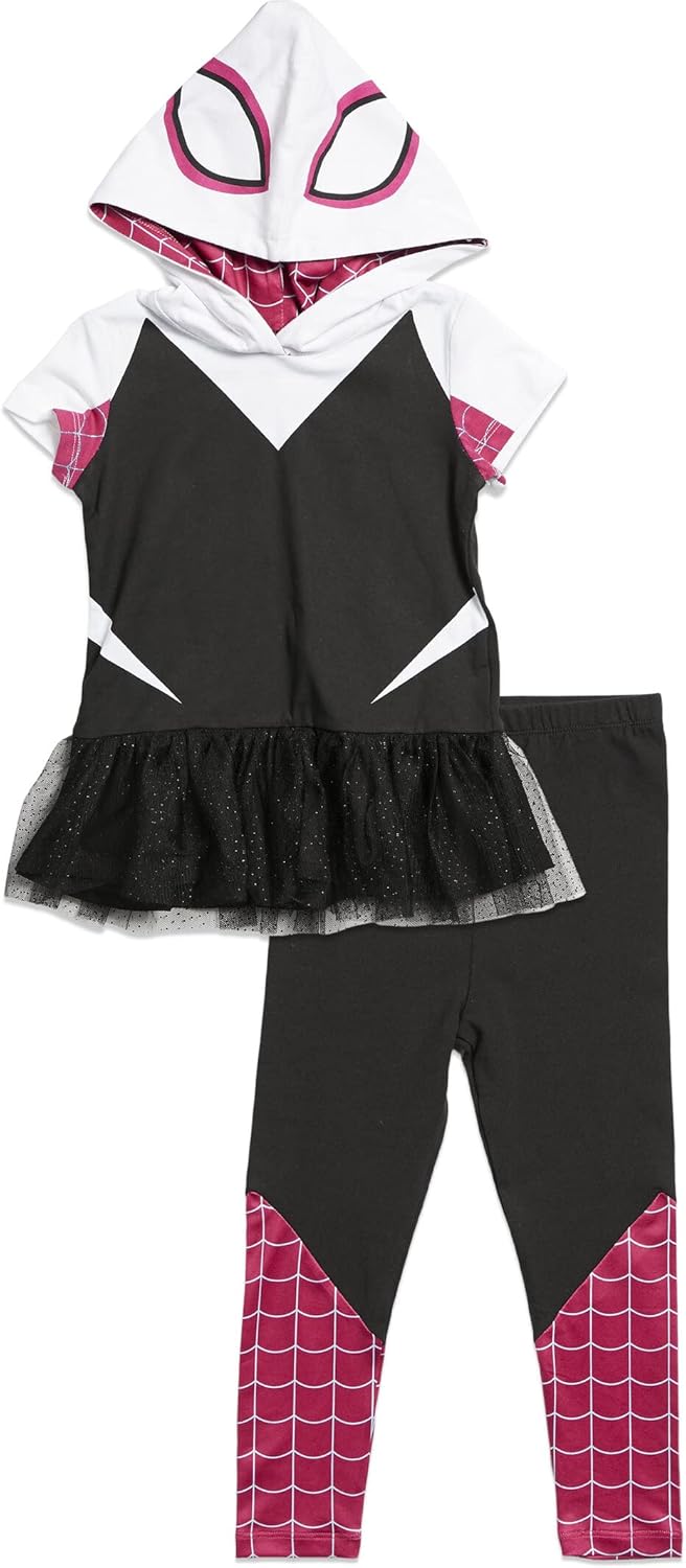 Marvel Avengers Spider-Man Spider-Gwen Captain America Girls Cosplay Toddler Kids Set