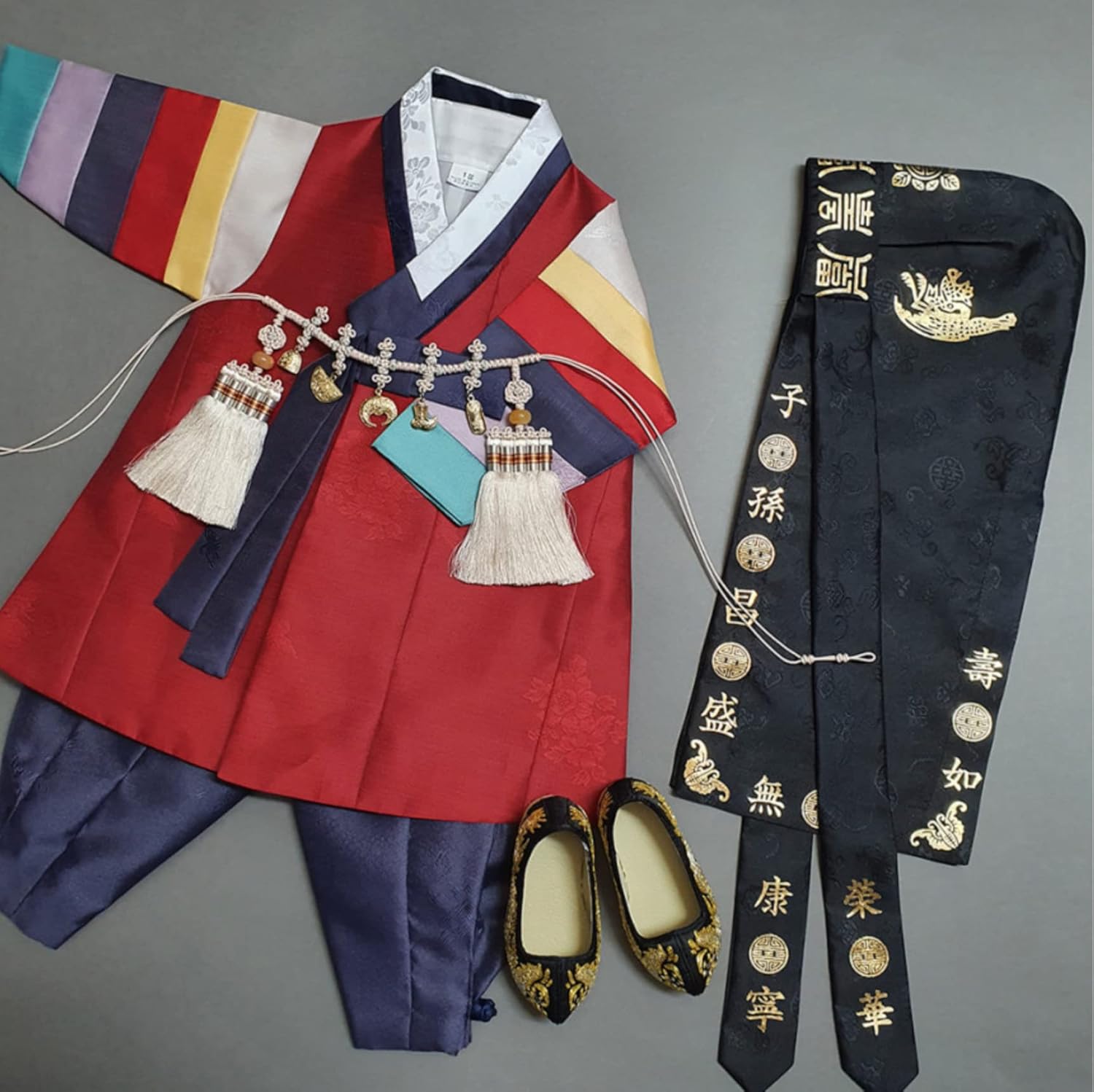 Beautiful Multi-Colored Sleeves Boy Hanbok