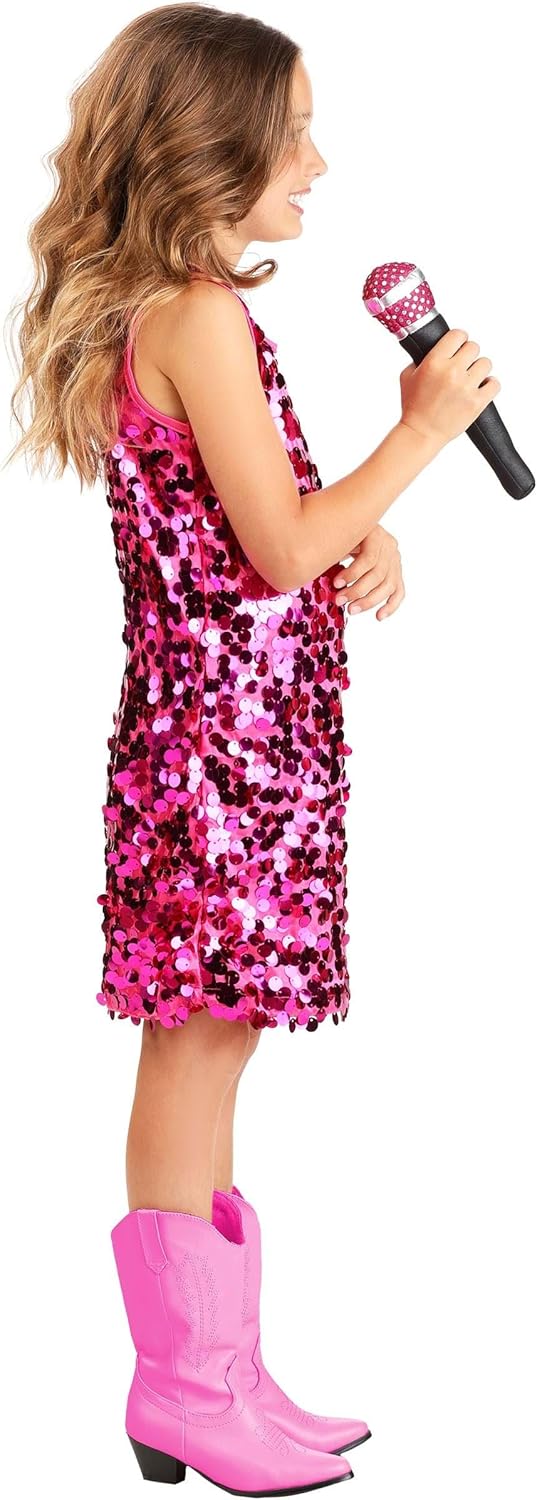 Girls Pink Pop Singer Costume - Child