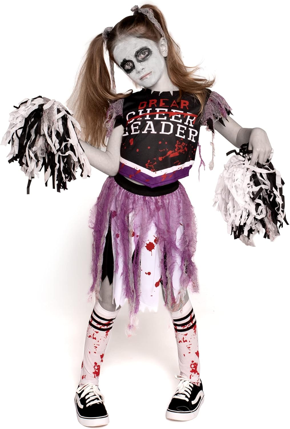 Zombie Halloween Cheerleader Costume Girls