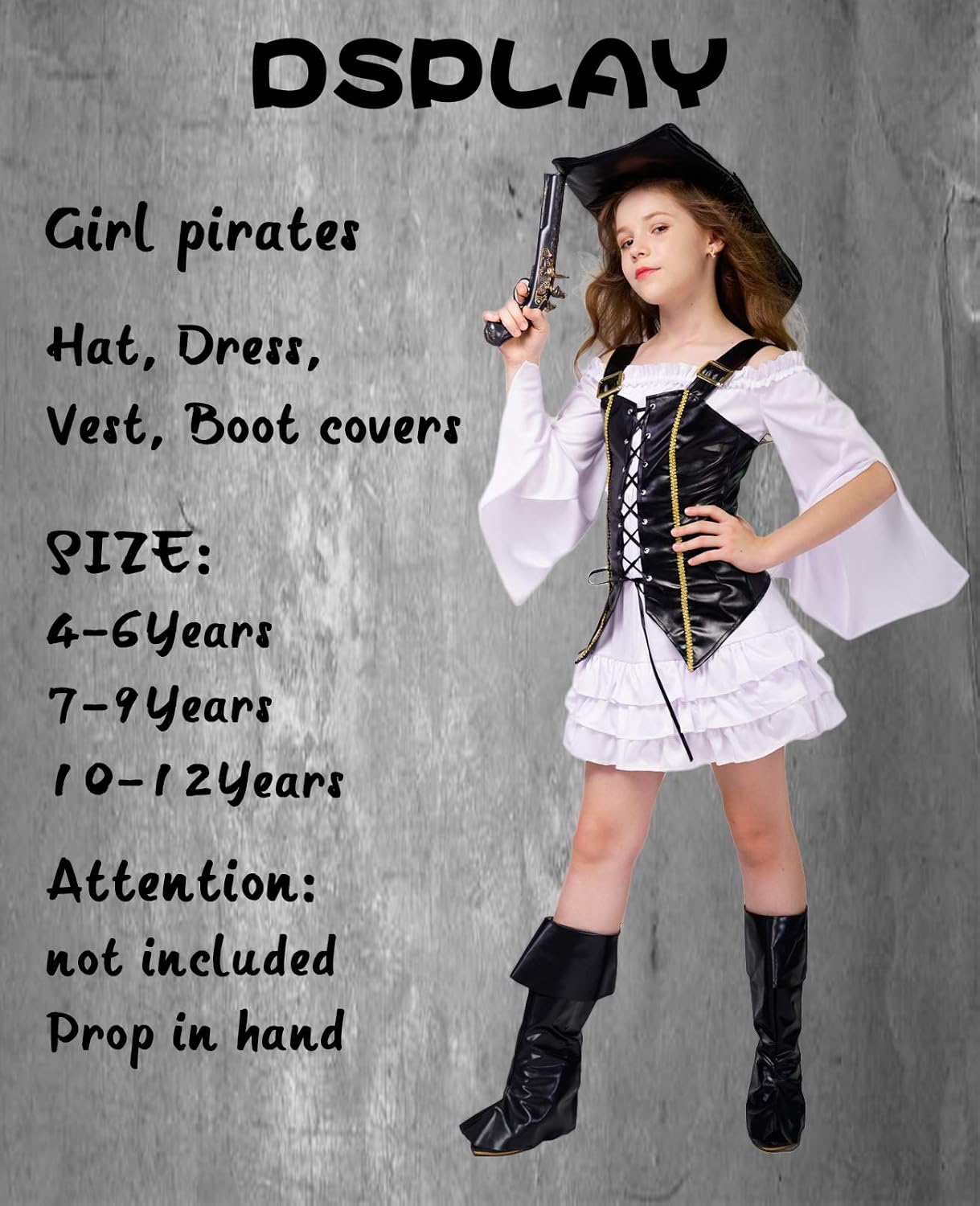 DSPLAY Kids Pirate Halloween Costume