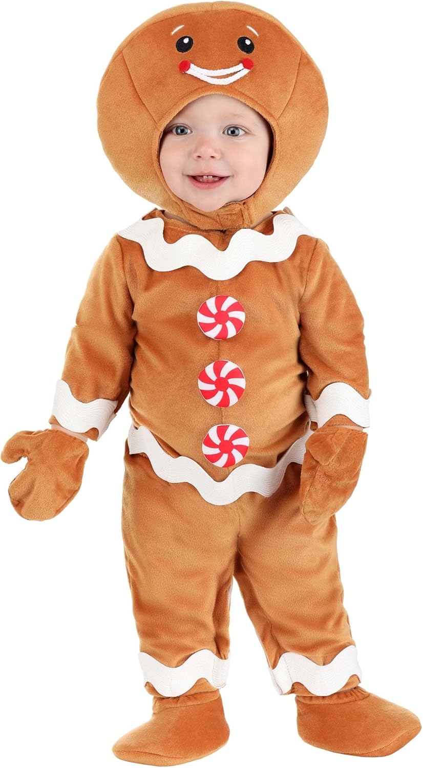 Gingerbread infant Christmas - Cozy Candy Coated Dress Accessories Set