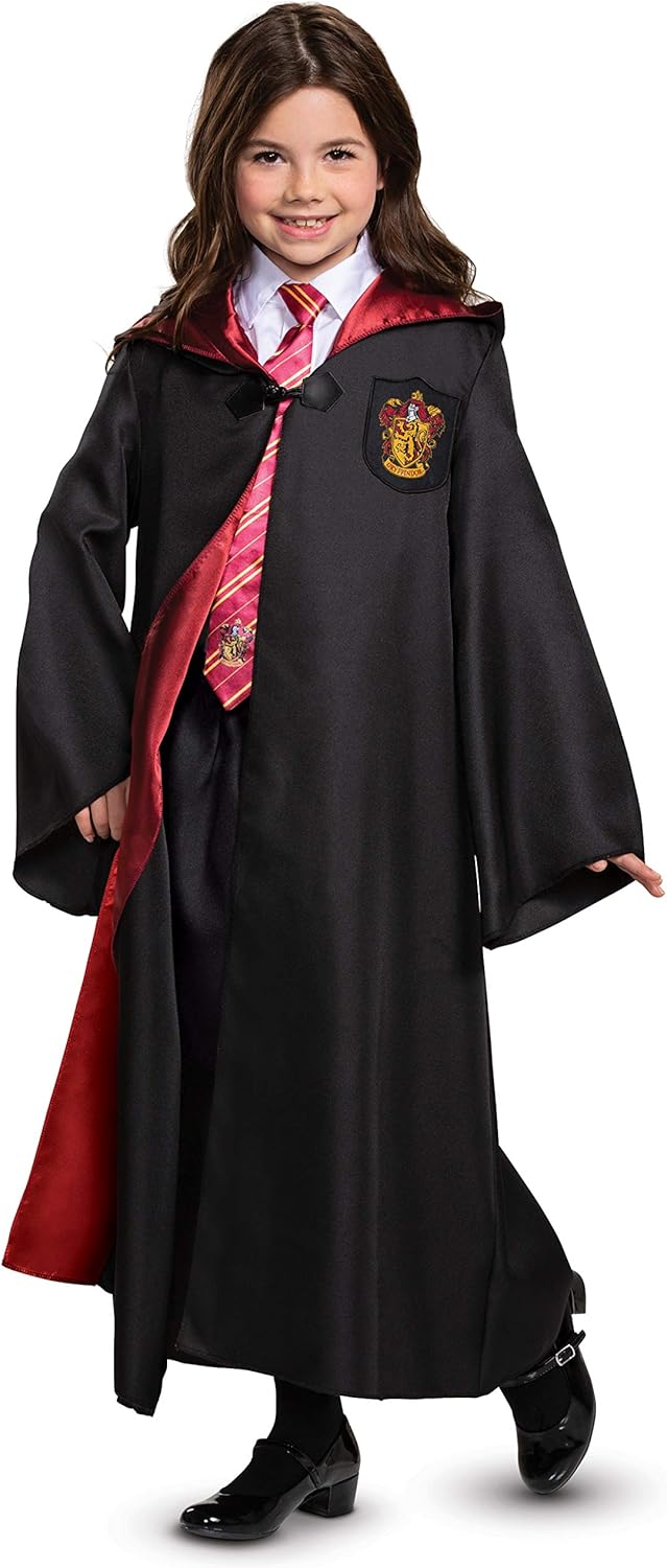 Hermione Gryffindor Costume Combo Robe Tie Wand Sets for Kids
