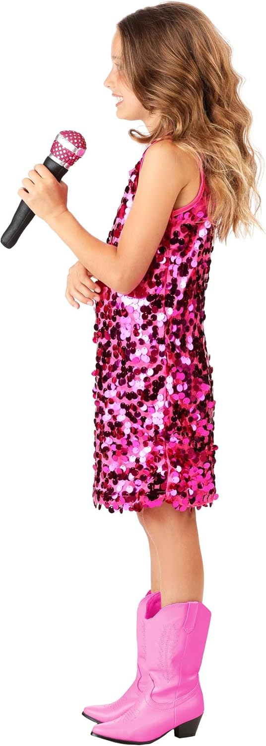 Girls Pink Pop Singer Costume - Child